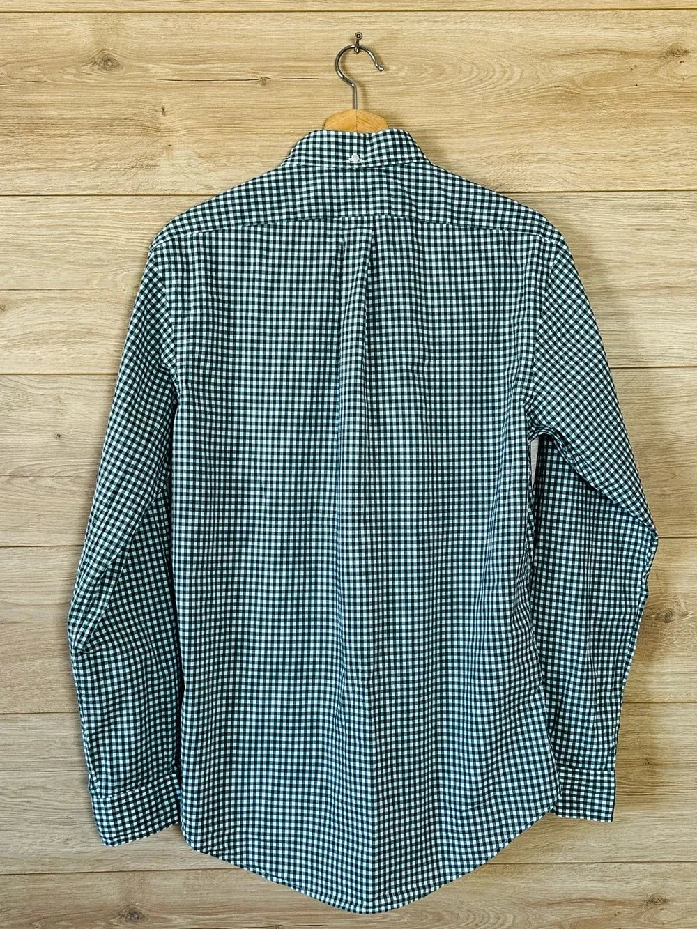 Ralph Lauren Green and White Gingham Button-Down Shirt
